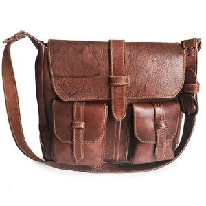 Frye Messenger Bag Vintage Campus Reissue 2018 Shoulder Bag Walnut Leather HTF